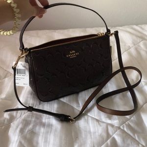 Coach brown crossbody bag